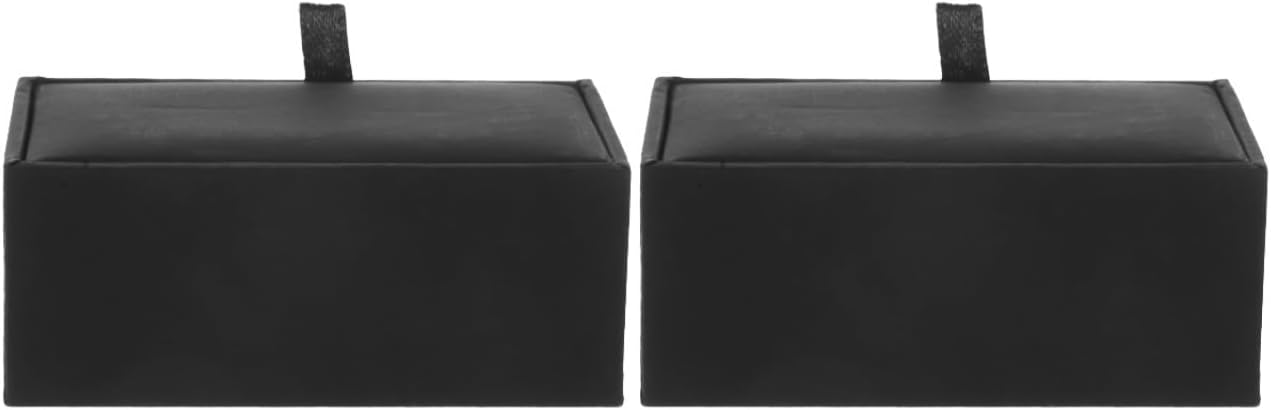 PRETYZOOM 2pcs Box Jewelry Organizer Box Leather Storage Case Cufflinks Display Travel Organizer Jewelry
