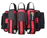 bis zu 7 Pods PBC Paintball Battlepack 3+4 Rot
