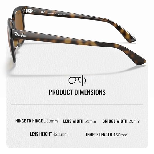 Image of Ray-Ban RB4323 Square Shaped Sunglasses for Men & Women with Official RAYBAN Eyewear Kit