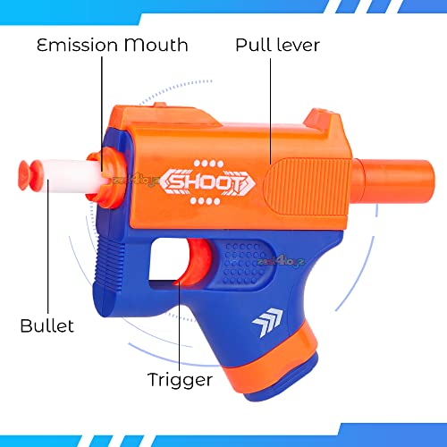 Image of zest 4 toyz Foam Blaster Storm Safe and Long Range Toy Gun for Kids Included 3 Bullets Toy Gun for Kids (Blue)