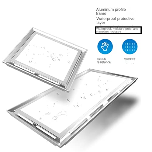 Ventilador extractor de techo 2 en 1 con luz, ventilador de ventilación LED de bajo ruido, combinación cuadrada para baño, cocina y hogar, extractor potente de 40W miniatura 5