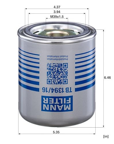 MANN-FILTER TB 1394/16 x Lufttrockner-Kartusche - für Lkw + Busse