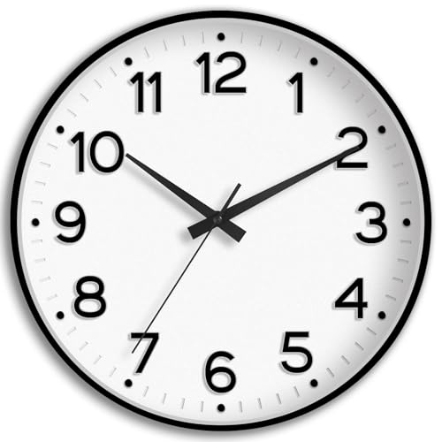 Roymnie Wall Clock, Silent Wall Clocks Battery Operated 8 Inch Modern Non Ticking Analog Clock