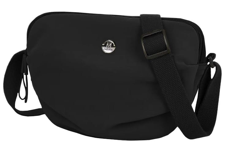 Nylon Shoulder Sling Bag for Women | Lightweight Crossbody Travel Bag with Multiple Zipper Pockets | Everyday Casual Handbag with Adjustable Strap-image-31