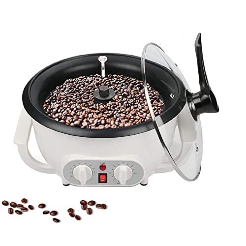 SEAAN - M�quina de caf� el�ctrica de acero inoxidable para el hogar, 220 V, con temporizador, 1200 W, tostadora de granos de caf� para casa