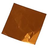 SODIAL Cute 100pcs Sweets Candy Package Foil Paper Chocolate Lolly Foil Wrappers Square (Orange)