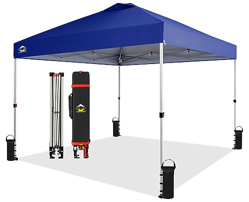 Crown Shades 10-ft x 10-ft Square Cyan Pop-up canopy in the Canopies department at