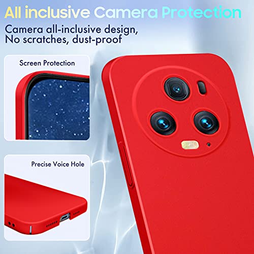 Coque Honor Magic 5 Pro rouge rigide antichoc en polycarbonate mince