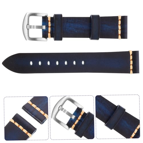 PartyKindom Cowhide Watch Strap Comfortable Genuine Leather Band Fit for Garmin Watch2