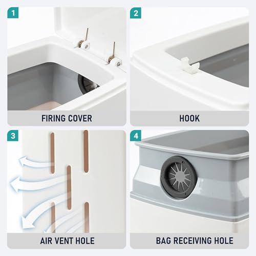 Bote de basura para baño RV con tapa para espacios pequeños estrechos 7