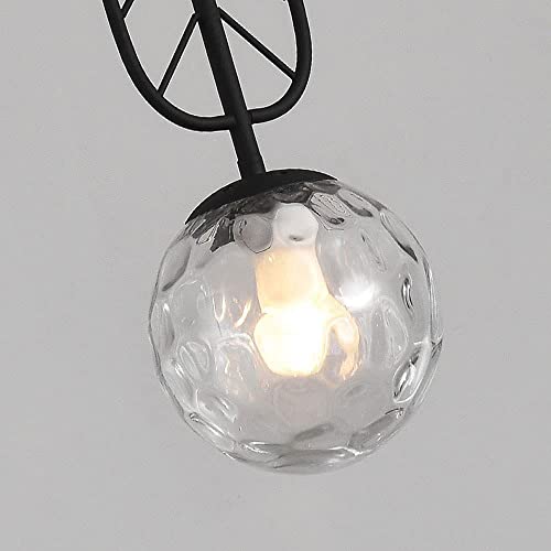 Lustre Éclairage E27 en Verre Sphérique et Finition Or Raffinée