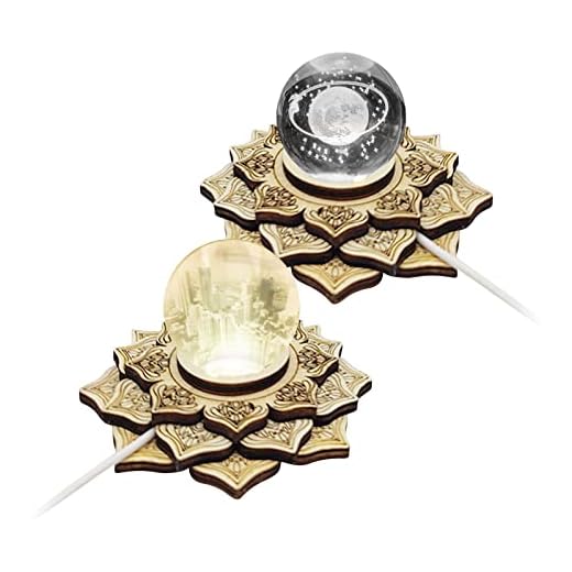 Lotus Crystal Display Stand with LED Base