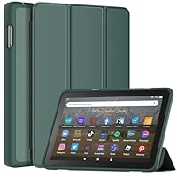 Lainergie 8inch Tablet Case,Lainergie Smart Trifold Stand Cover with Soft TPU Back and Auto Wake/Sleep, Incompatible with TCL,Dark Green