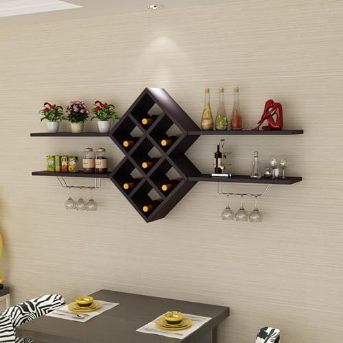 Support en verre et bouteilles pour bar ou cuisine conviviale