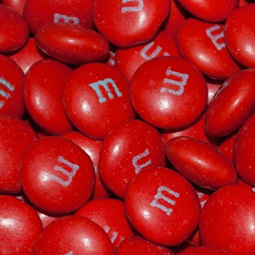 Red Candy 2lb M&Ms - Milk Chocolate Red Candy for Candy Buffet