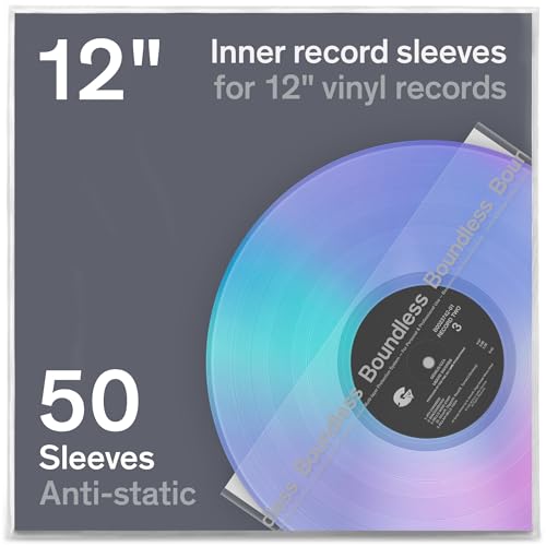 Boundless Audio Vinyl Record Sleeves – 50 x Premium Vinyl Inner Sleeves with Anti-Static Rice Paper & HDPE – Archival 3-Layer Record Covers for 12″ LPs – Acid-Free Polylined Album Covers for Storage - Les Beatles, Paul McCartney, John Lennon, RIngo Starr, George Harrison Boundless Audio Vinyl Record Sleeves - 50 x Premium Vinyl Inner Sleeves with Anti-Static Rice Paper & HDPE - Archival 3-Layer Record Covers for 12" LPs - Acid-Free Polylined Album Covers for Storage