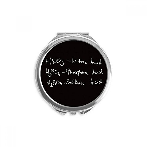 Miroir de poche chimie motif acide accessoire maquillage portable rond multicolore