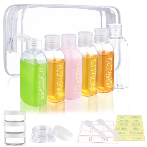 Cosywell Travel Bottles for Toiletries 10PCS Travel Shampoo and Conditioner Bottles TSA Approved...