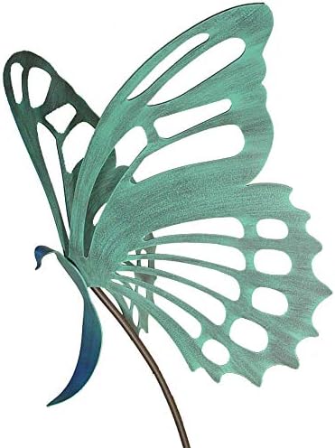 American Made Large Butterfly Garden Sculpture/Stake - Verdi Green