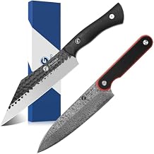FINTISO Pioneer Viking Knife Japanese Stainless Steel and Vulpes 67-Layer Damascus Steel VG10 Cutting Core Chef Knife