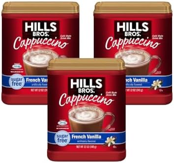 Hills Bros Cappuccino French Vanilla, 12 Ounce (Pack of 3)