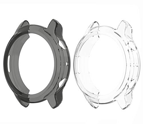SHEAWA TicWatch Pro3�p �P�[�X �J�o�[ 2�� Pro3 Ultra �ی�P�[�X TPU ������ �ϏՌ� �A�N�Z�T���[ (�u���b�N+�z���C�g)