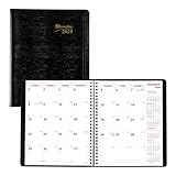 Brownline® 2025 Essential Monthly Planner, 14 Months, December 2024 to January 2026, Twin-Wire Binding, 8.875