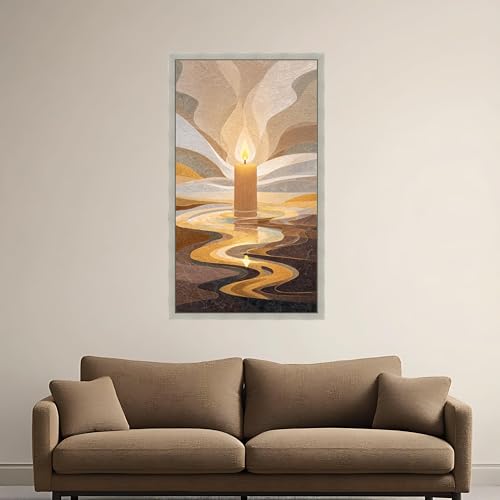 Toile bougie lueur chaude pour rechauffer l'ambiance d'une piece