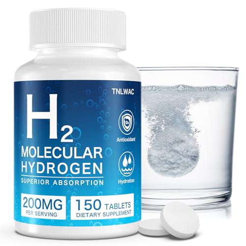 Best Rated Hydrogen Water Bottle Tablets for Ultimate Health Benefits 4 Hydrogen Water Tablets, Hydrogen Tablets for Drinking Water 150 Count - H2 Molecular Hydrogen with Magnesium, Dietary Supplement for Brain Health & Cognitive Function, Non-GMO