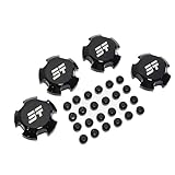 4 Wheel Caps Cover Set, Glossy Black with 24 Decorative Black Screws, Fits Jetour T2 2024-2025