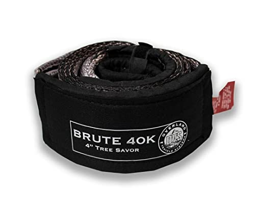 Overland Vehicle Systems Tow Strap 40,000 Lb. 4" X 8' Gray With Black Ends & Storage Bag Universal #TOP3