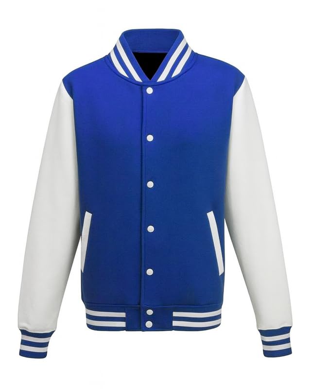 Koverify Cotton Blend Solid Long Sleeves Varsity Jacket For Men & Women Koverify Cotton Blend Solid Long Sleeves Varsity Jacket For Men & Women