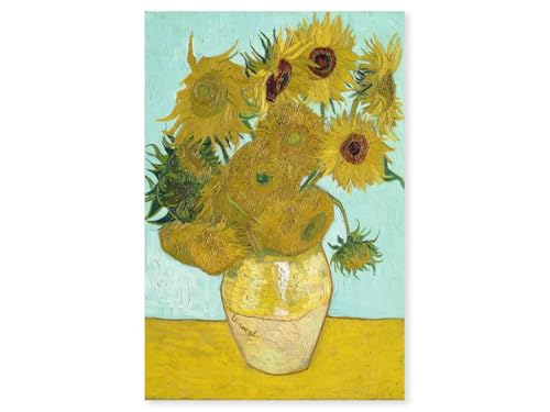 Hexoa Tableau Van Gogh Les tournesols - Made in France - Toile imprimée 40x60