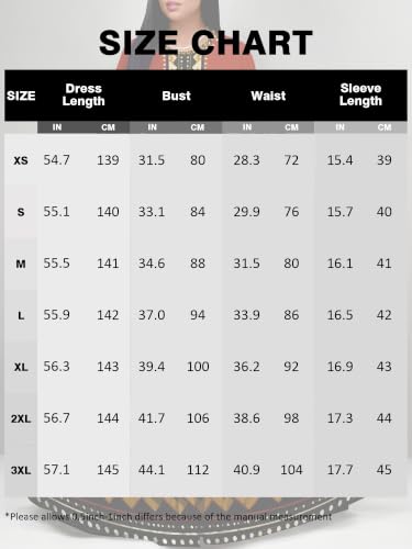 Image of Plus Size Maxi Dress for Women V Neck 3 /4 Sleeve Wrap Dress
