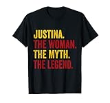 Justina The Woman The Myth The Legend Regalo para Justina Camiseta