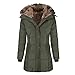 Produktbild Aukbays Winterjacke Damen Wintermantel Warme Damen Winter Jacke Lange Mäntel Daunenjacke für Damen Jacke Mantel Winter Outdoorjacke mit Kunstpelz-Kapuze