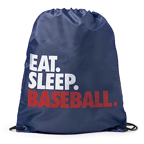 ChalkTalkSPORTS Baseball Sport Pack Cinch Sack | Eat Sleep Baseball
