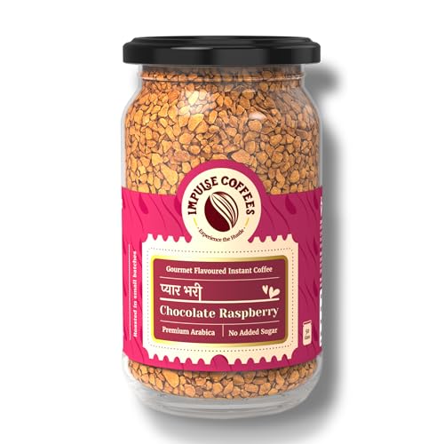 Image of Impulse Coffees Pyaarbhari Chocolate Raspberry Instant Coffee Powder| Raspberry Flavoured Coffee| Coffee Powder In Fresh| Sweet & Fresh Notes|Medium Roasted Coffees Beans |Instant Delight| 50Gms