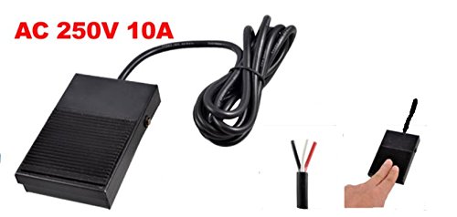 TFS-2 antislip voetpedaalschakelaar, elektrische reset kortstondige voet controller AC 250V 10A