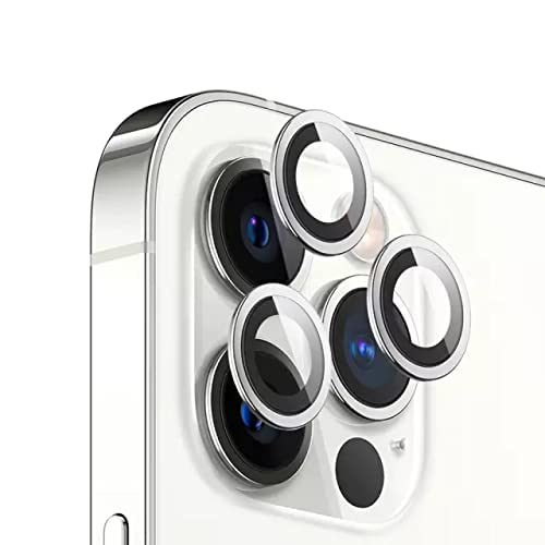 Image of Compatible for I Phone 13 pro Camera Lens ring camera Protector Camera lens ring protector for i phone 13 pro max (SILVER) 3 pieces