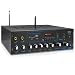 Pyle Professional Powered Amplifier & Bluetooth Receiver Stereo Audio System, FM Radio, (2) 1/4'' Microphone Input Jacks, MP3/USB/SD/AUX Playback, LCD Display ID3 Tag Readout 600 Watt (PT506BT)