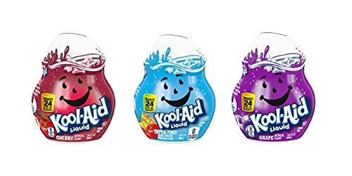 Kool-Aid Liquid Drink Mix Variety 3 Pack (Grape, Cherry and Tropical Punch) 1.62 fluid ounces each