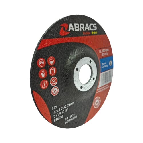 Abracs 125mm Metal Cutting Discs, 10-Pack