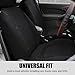 BELOMI Car Seat Covers Full Set, Breathable Premium Cloth Automotive Seat Cover, Universal Front and Rear Seat Covers, Easy to Install Car Accessories for Most Cars Trucks SUV (Black)