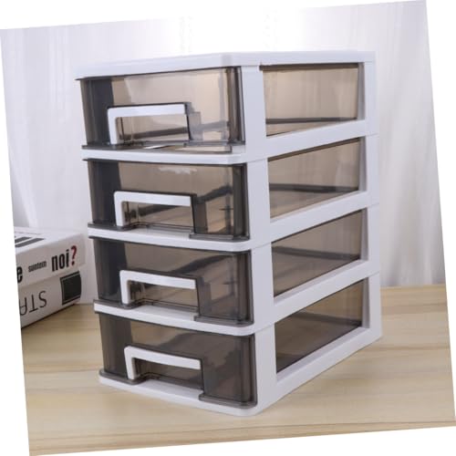 Armoire de rangement plastique 4 tiroirs pour bureau compact