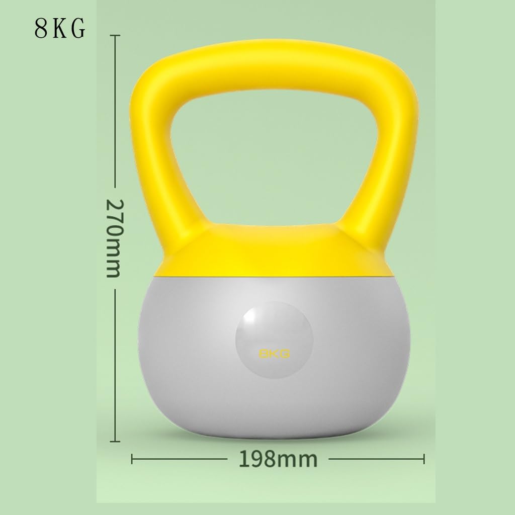 Weiche Kugelhantel - Eisensand gefüllte stoßfeste Handgewichte, Krafttraining Kettlebells 2,3 kg, 4,5 kg und 6,8 kg, optional für Frauen, Männer oder Kinder verschiedener Niveaus (Größe : 8 kg)