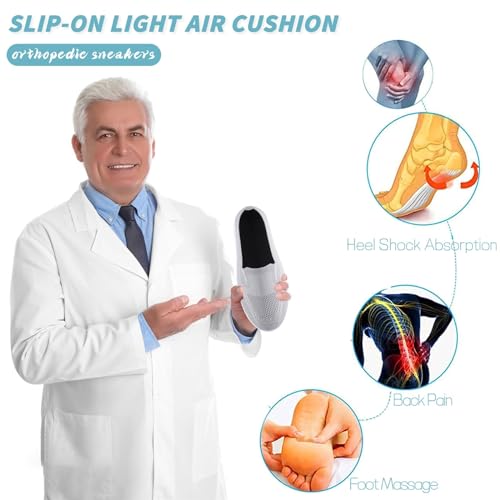 Women's Orthopedic Walking Shoes, Slip-On Non-Slip Light Air Cushion Orthopedic Sneakers for Arch Support2