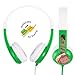 BuddyPhones Explore Non Foldable - Kids Volume Limiting Headphones - Built-In Audio Sharing Cable and In-Line Mic - Compatible with Fire, iPad, iPhone and Android Devices- Green