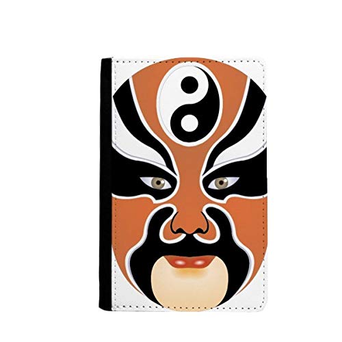 Protège-passeport motif masque de Pékin - Étui portefeuille coloré pour voyage