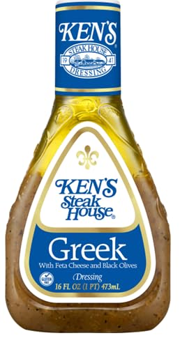 Greek with Feta Cheese and Black Olives Salad Dressing (1 bottle, 16 oz.)